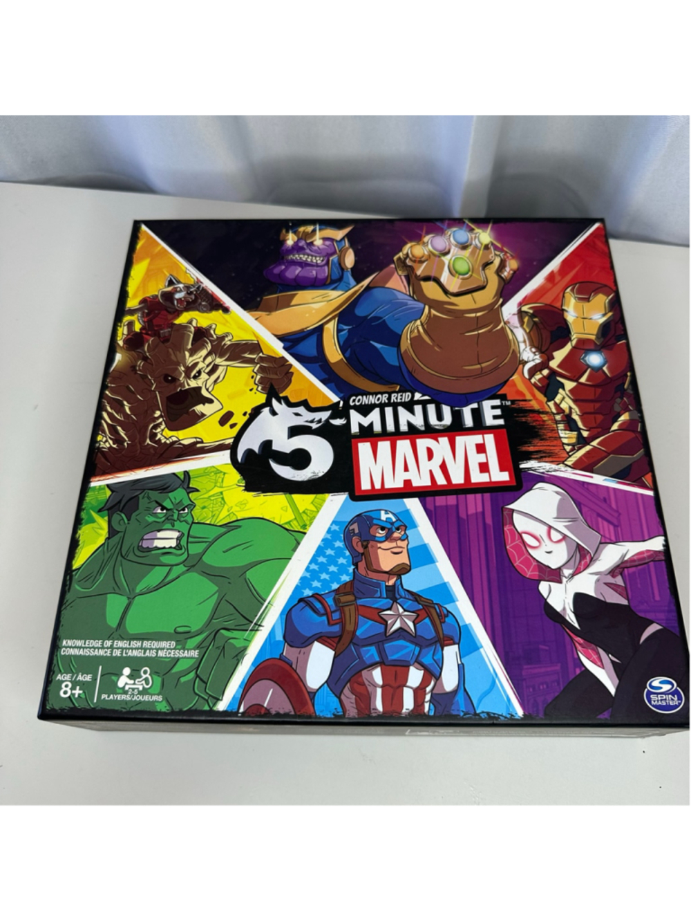 5 Minute Marvel Cooperative Strategy Board Game Spin Master, Connor Reid